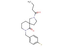 2-butyryl-7-(4-fluorobenzyl)-2,7-diazaspiro[4.5]decan-6-one