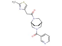 (1S*,5R*)-6-[(2-methyl-1,3-thiazol-4-yl)acetyl]-3-(3-pyridinylcarbonyl)-3,6-diazabicyclo[3.2.2]nonane