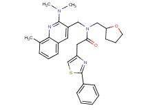 N-{[2-(dimethylamino)-8-methyl-3-quinolinyl]methyl}-2-(2-phenyl-1,3-thiazol-4-yl)-N-(tetrahydro-2-furanylmethyl)acetamide