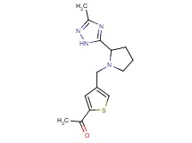 1-(4-{[2-(3-methyl-1H-1,2,4-triazol-5-yl)pyrrolidin-1-yl]methyl}-2-thienyl)ethanone