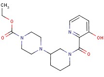 ethyl 4-{1-[(3-hydroxy-2-pyridinyl)carbonyl]-3-piperidinyl}-1-piperazinecarboxylate