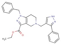 ethyl 1-benzyl-5-[(3-phenyl-1H-pyrazol-4-yl)methyl]-4,5,6,7-tetrahydro-1H-pyrazolo[4,3-c]pyridine-3-carboxylate