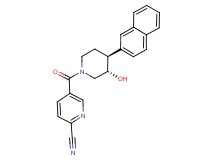5-{[(3S*,4S*)-3-hydroxy-4-(2-naphthyl)piperidin-1-yl]carbonyl}pyridine-2-carbonitrile