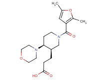 3-[(3R*,4S*)-1-(2,5-dimethyl-3-furoyl)-4-morpholin-4-ylpiperidin-3-yl]propanoic acid