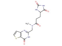 3-(2,5-dioxo-4-imidazolidinyl)-N-methyl-N-[(4-oxo-3,4-dihydrothieno[3,2-d]pyrimidin-2-yl)methyl]propanamide