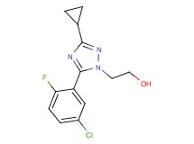 2-[5-(5-chloro-2-fluorophenyl)-3-cyclopropyl-1H-1,2,4-triazol-1-yl]ethanol