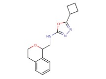 5-cyclobutyl-N-(3,4-dihydro-1H-2-benzopyran-1-ylmethyl)-1,3,4-oxadiazol-2-amine