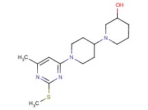 1'-[6-methyl-2-(methylthio)-4-pyrimidinyl]-1,4'-bipiperidin-3-ol