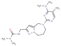 N'-({5-[4-(dimethylamino)-5-methylpyrimidin-2-yl]-5,6,7,8-tetrahydro-4H-pyrazolo[1,5-a][1,4]diazepin-2-yl}methyl)-N,N-dimethylurea