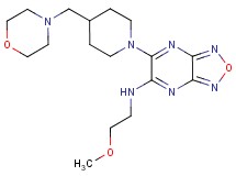 N-(2-methoxyethyl)-6-[4-(4-morpholinylmethyl)-1-piperidinyl][1,2,5]oxadiazolo[3,4-b]pyrazin-5-amine