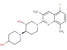 (3'R*,4'R*)-1'-(5-fluoro-3,8-dimethyl-2-quinolinyl)-1,4'-bipiperidine-3',4-diol