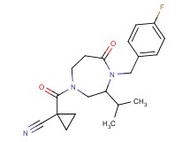 1-{[4-(4-fluorobenzyl)-3-isopropyl-5-oxo-1,4-diazepan-1-yl]carbonyl}cyclopropanecarbonitrile