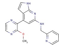 4-(3-methoxypyrazin-2-yl)-N-(pyridin-2-ylmethyl)-1H-pyrrolo[2,3-b]pyridin-6-amine