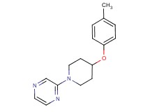 2-[4-(4-methylphenoxy)-1-piperidinyl]pyrazine