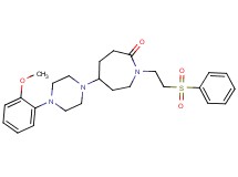 5-[4-(2-methoxyphenyl)-1-piperazinyl]-1-[2-(phenylsulfonyl)ethyl]-2-azepanone