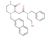 N-benzyl-N-(2-hydroxyethyl)-2-[1-(2-naphthylmethyl)-3-oxo-2-piperazinyl]acetamide
