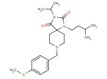 3-isopropyl-1-(3-methylbutyl)-8-[4-(methylthio)benzyl]-1,3,8-triazaspiro[4.5]decane-2,4-dione