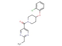 5-{[4-(2-chlorophenoxy)-1-piperidinyl]carbonyl}-2-ethylpyrimidine