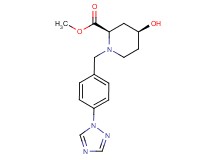 methyl (2R*,4S*)-4-hydroxy-1-[4-(1H-1,2,4-triazol-1-yl)benzyl]piperidine-2-carboxylate