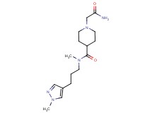 1-(2-amino-2-oxoethyl)-N-methyl-N-[3-(1-methyl-1H-pyrazol-4-yl)propyl]-4-piperidinecarboxamide