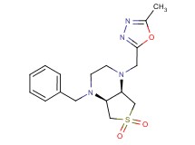 (4aR*,7aS*)-1-benzyl-4-[(5-methyl-1,3,4-oxadiazol-2-yl)methyl]octahydrothieno[3,4-b]pyrazine 6,6-dioxide