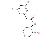 2-(3-chloro-5-fluorophenyl)-N-[rel-(3R,4R)-3-hydroxy-4-piperidinyl]acetamide hydrochloride