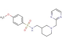 4-methoxy-N-{[1-(pyrimidin-2-ylmethyl)piperidin-3-yl]methyl}benzenesulfonamide