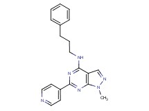 1-methyl-N-(3-phenylpropyl)-6-(4-pyridinyl)-1H-pyrazolo[3,4-d]pyrimidin-4-amine