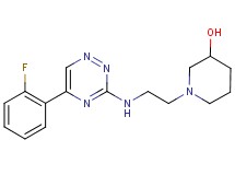 1-(2-{[5-(2-fluorophenyl)-1,2,4-triazin-3-yl]amino}ethyl)-3-piperidinol