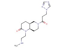 rel-(4aS,8aR)-1-[2-(methylamino)ethyl]-6-[3-(1H-1,2,4-triazol-1-yl)propanoyl]octahydro-1,6-naphthyridin-2(1H)-one hydrochloride