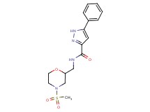 N-{[4-(methylsulfonyl)morpholin-2-yl]methyl}-5-phenyl-1H-pyrazole-3-carboxamide