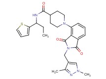 1-{2-[(1,3-dimethyl-1H-pyrazol-4-yl)methyl]-1,3-dioxo-2,3-dihydro-1H-isoindol-4-yl}-N-[1-(2-thienyl)propyl]-4-piperidinecarboxamide