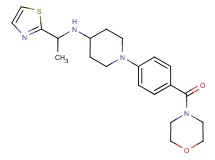 1-[4-(4-morpholinylcarbonyl)phenyl]-N-[1-(1,3-thiazol-2-yl)ethyl]-4-piperidinamine