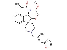 N-[(2R*,3R*)-1'-[(2E)-3-(2-furyl)-2-methyl-2-propen-1-yl]-2-(2-methoxyethoxy)-2,3-dihydrospiro[indene-1,4'-piperidin]-3-yl]propanamide