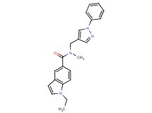 1-ethyl-N-methyl-N-[(1-phenyl-1H-pyrazol-4-yl)methyl]-1H-indole-5-carboxamide