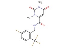 N-[5-fluoro-2-(trifluoromethyl)benzyl]-1,3-dimethyl-2,6-dioxo-1,2,3,6-tetrahydro-4-pyrimidinecarboxamide