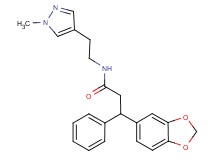 3-(1,3-benzodioxol-5-yl)-N-[2-(1-methyl-1H-pyrazol-4-yl)ethyl]-3-phenylpropanamide