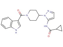 N-{1-[1-(1H-indol-3-ylcarbonyl)-4-piperidinyl]-1H-pyrazol-5-yl}cyclopropanecarboxamide