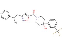 1-{[3-(2-phenylpropyl)-5-isoxazolyl]carbonyl}-4-[3-(trifluoromethyl)phenyl]-4-piperidinol