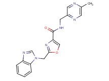 2-(1H-benzimidazol-1-ylmethyl)-N-[(5-methylpyrazin-2-yl)methyl]-1,3-oxazole-4-carboxamide