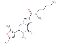 6-(2,5-dimethyl-3-furyl)-N,7-dimethyl-8-oxo-N-pentyl-7,8-dihydroimidazo[1,2-a]pyrazine-2-carboxamide