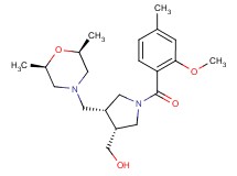 [(3R*,4R*)-4-{[(2R*,6S*)-2,6-dimethylmorpholin-4-yl]methyl}-1-(2-methoxy-4-methylbenzoyl)pyrrolidin-3-yl]methanol