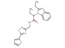 2-(2-ethyl-1H-benzimidazol-1-yl)-N-{[5-(2-furyl)-1,2,4-oxadiazol-3-yl]methyl}butanamide