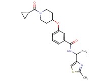 3-{[1-(cyclopropylcarbonyl)-4-piperidinyl]oxy}-N-[1-(2-methyl-1,3-thiazol-4-yl)ethyl]benzamide