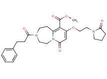 methyl 7-oxo-9-[2-(2-oxo-1-pyrrolidinyl)ethoxy]-3-(3-phenylpropanoyl)-1,2,3,4,5,7-hexahydropyrido[1,2-d][1,4]diazepine-10-carboxylate