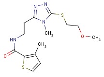 N-(2-{5-[(2-methoxyethyl)thio]-4-methyl-4H-1,2,4-triazol-3-yl}ethyl)-3-methyl-2-thiophenecarboxamide
