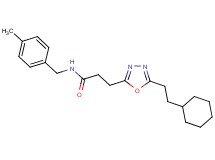 3-[5-(2-cyclohexylethyl)-1,3,4-oxadiazol-2-yl]-N-(4-methylbenzyl)propanamide