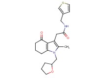 2-[2-methyl-4-oxo-1-(tetrahydro-2-furanylmethyl)-4,5,6,7-tetrahydro-1H-indol-3-yl]-N-(3-thienylmethyl)acetamide