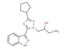 1-[3-cyclopentyl-5-(1H-indazol-3-yl)-1H-1,2,4-triazol-1-yl]butan-2-ol
