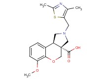 (3aR*,9bR*)-2-[(2,4-dimethyl-1,3-thiazol-5-yl)methyl]-6-methoxy-1,2,3,9b-tetrahydrochromeno[3,4-c]pyrrole-3a(4H)-carboxylic acid